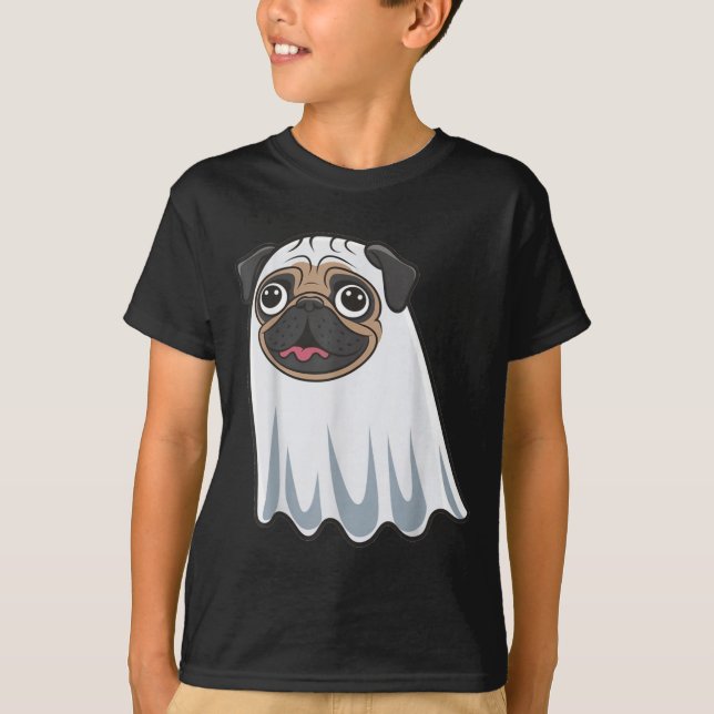 Rolig Hund Halloween T Shirt (Framsida)