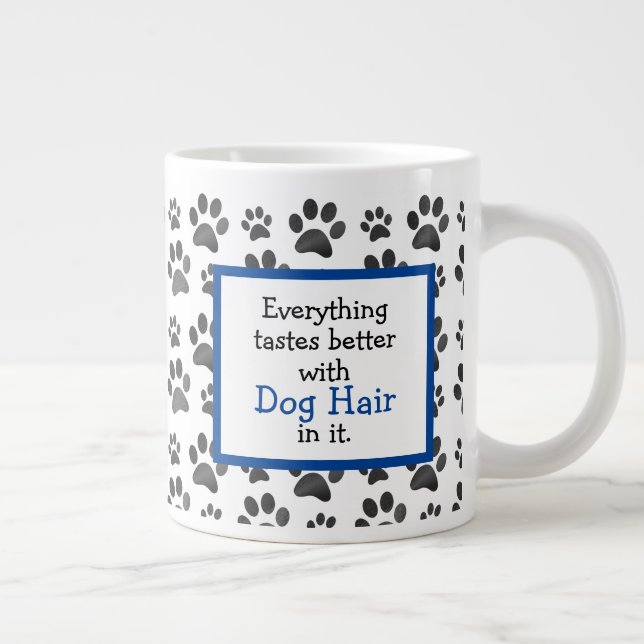 Rolig hund hårcitat| Hund Tass Jumbo Mugg (Höger)