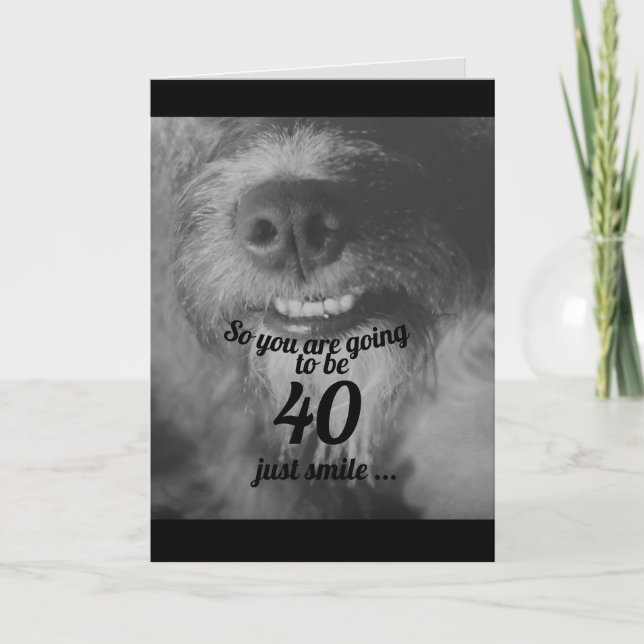 rolig hund humor anpassningsbar födelsedag kort (Framsida)