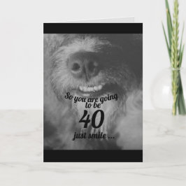 rolig hund humor anpassningsbar födelsedag kort