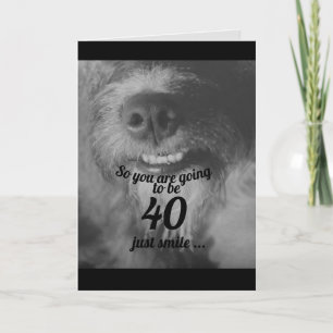 rolig hund humor anpassningsbar födelsedag kort
