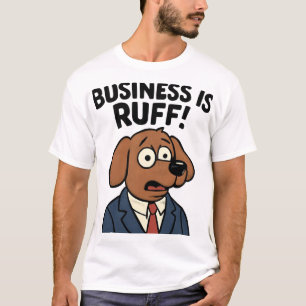 Rolig Hund i Kostym – Skämtcitat Konst T Shirt