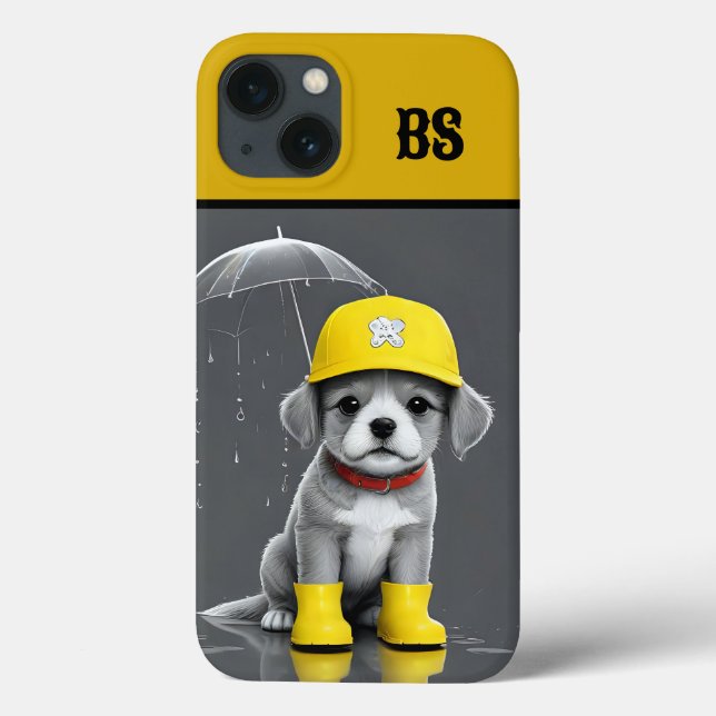 Rolig hund i Rain Boots - dog Humor (Baksida)