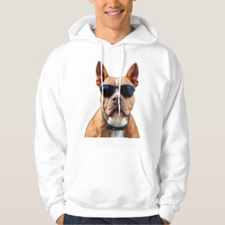 Rolig Hund i Solglasögon Hoodie