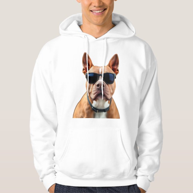Rolig Hund i Solglasögon Hoodie (Framsida)