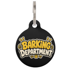 Rolig Hund ID-sköld för Hundar | Barking Departmen Djurbricka