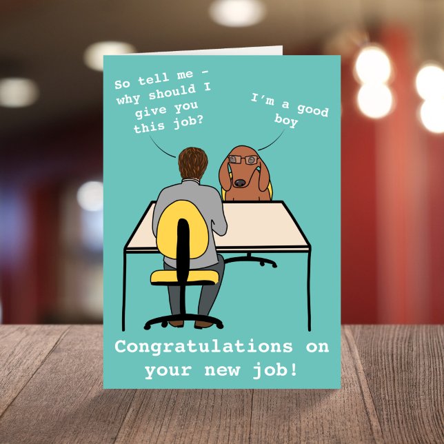 Rolig hund illustrationer grattisar ny arbetsbil kort (Skapare uppladdad)