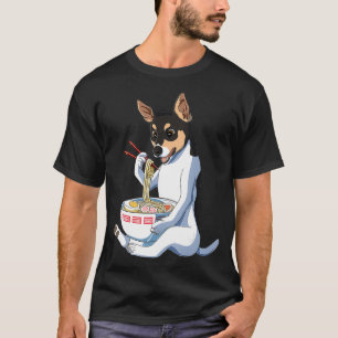 Rolig hund japansk Kawaii Ramen Råtta Terrier T Shirt