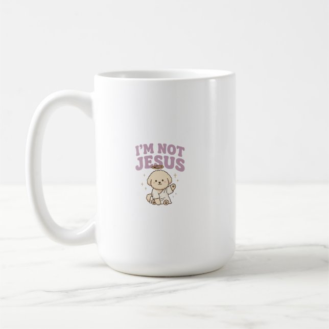 rolig hund jesus meme estetik kaffemugg (Vänster)