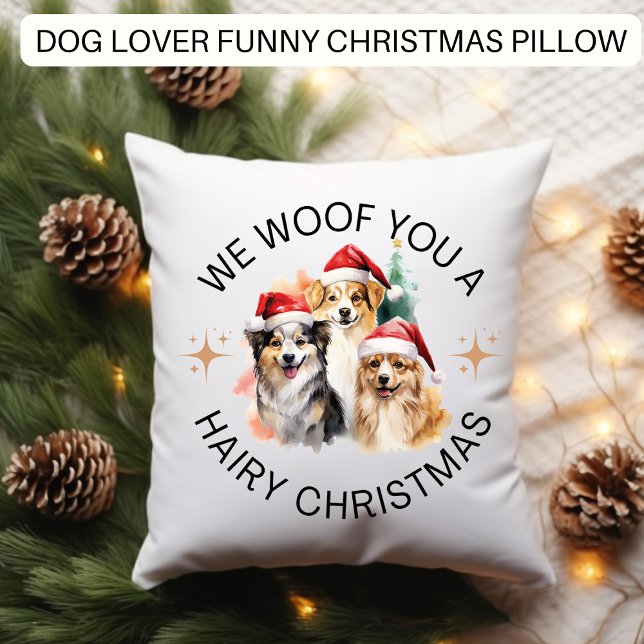 Rolig hund jul kudde (Skapare uppladdad)