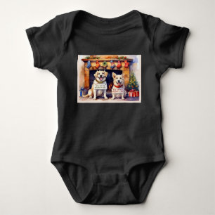 Rolig hund juldräkt Baby Bodykostym T Shirt