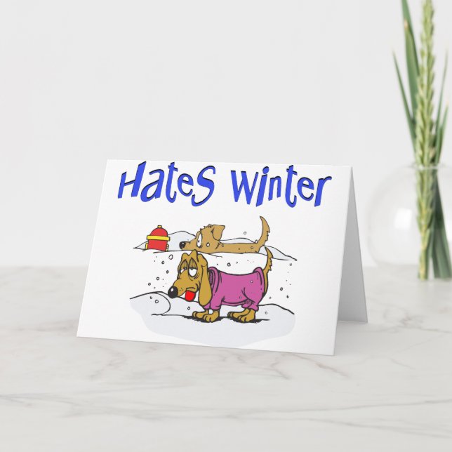 Rolig hund julen Humor Helgkort (Framsida)