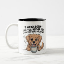 Rolig Hund & Kaffe Citat Mugg