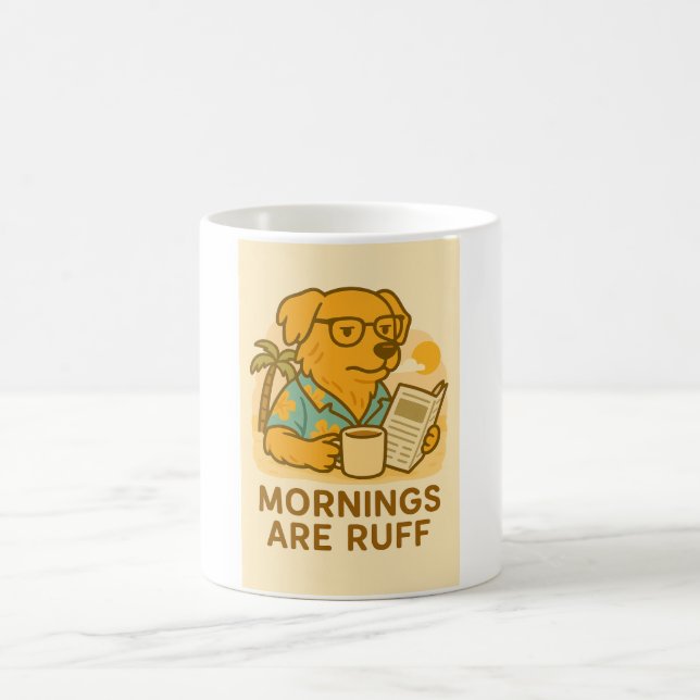 Rolig Hund Kaffe Mugg (Center)