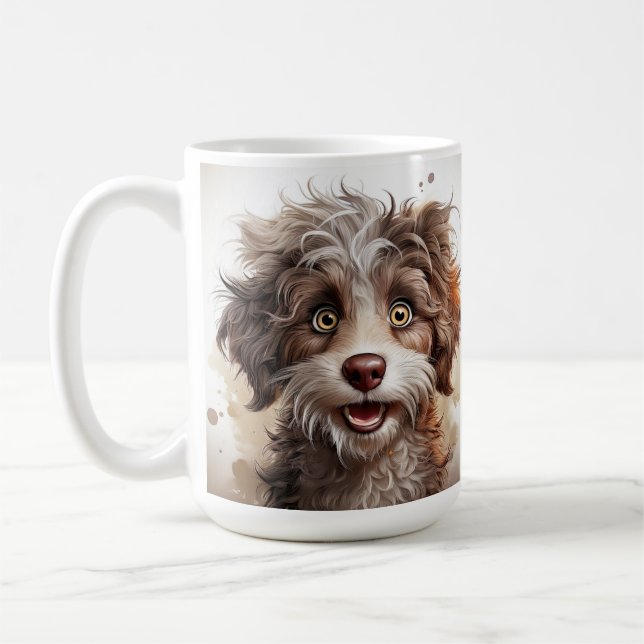 rolig hund kaffemugg (Vänster)