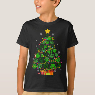 Rolig hund Kat Tassar Julgran Julafton Ljus Anim T Shirt