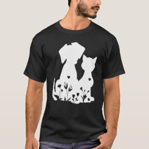 Rolig Hund Katt Djurfreak Man Kvinna T Shirt
