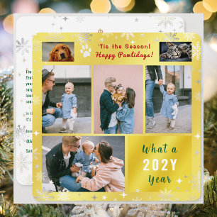 Rolig Hund Katt Glad Pawlidays Bilder Guld Julkort