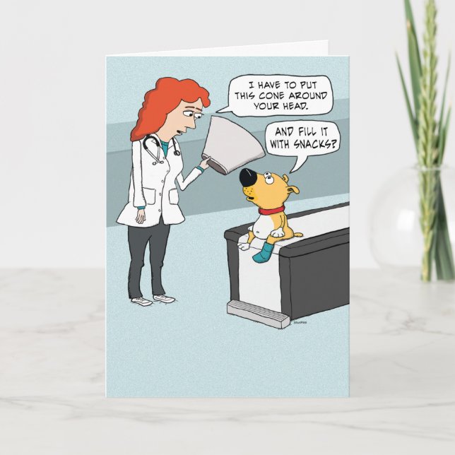 Rolig hund Kon av Snacks Birthday Kort (Framsida)