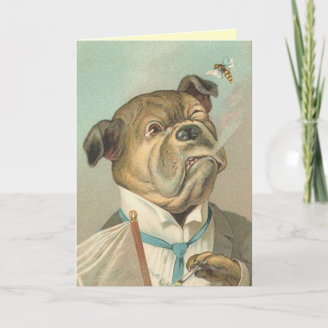 Rolig hund kort (Framsida)