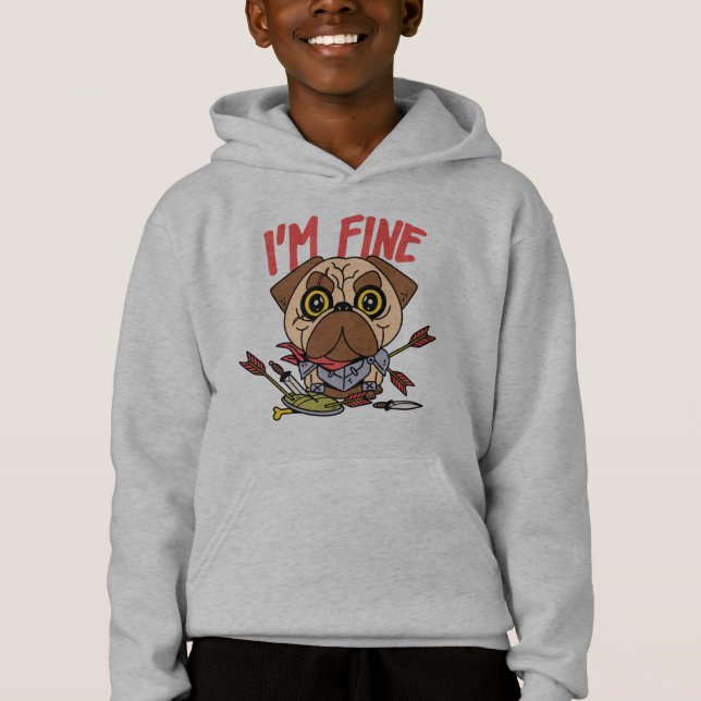 Rolig Hund Krigare  T Shirt (Framsida)