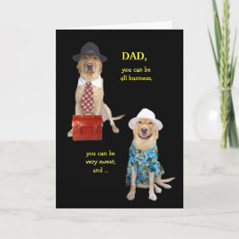 Rolig hund/Lab-kort för funny Pappa Kort