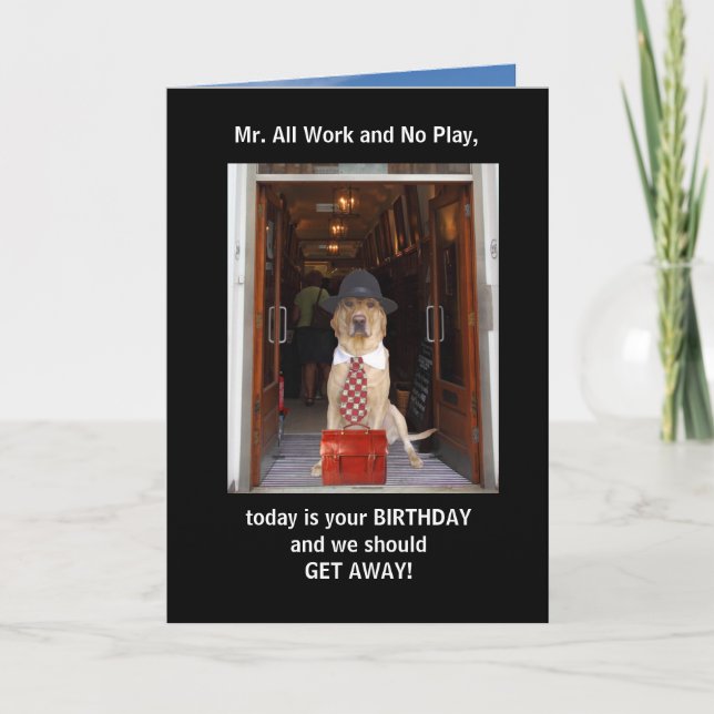 Rolig hund/Lab Make-födelsedagen Kort (Framsida)