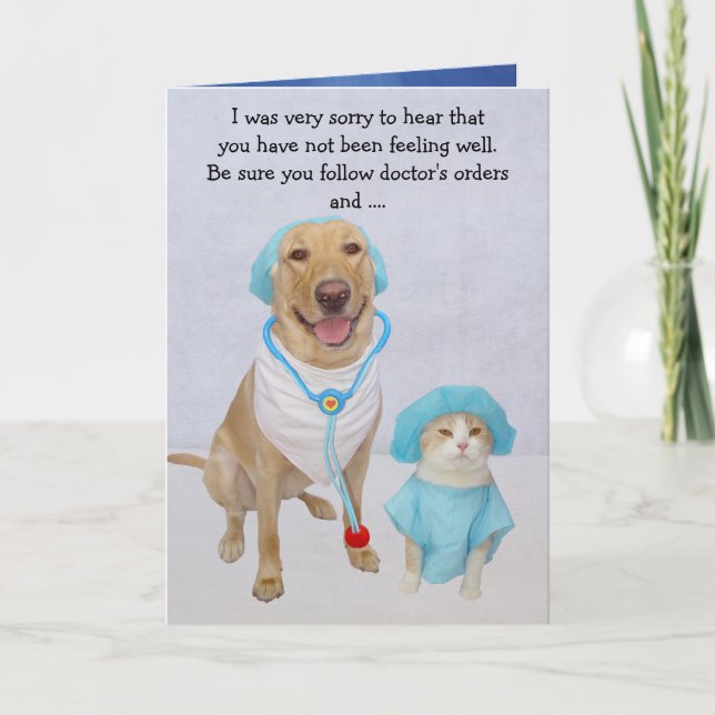 Rolig hund/lab och kattkälla kort (Framsida)
