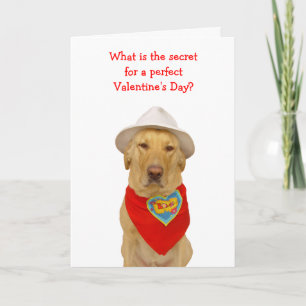 Rolig hund/labbvalentin för någon helgkort