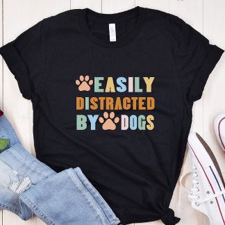 Rolig hund lätt uppdelad Mörk T Shirt
