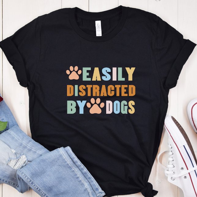 Rolig hund lätt uppdelad Mörk T Shirt (Skapare uppladdad)