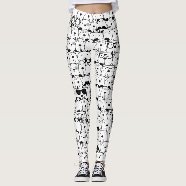 Rolig hund leggings (Framsida)