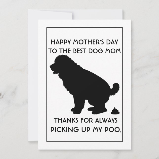 rolig hund mamma-inbjudan inbjudningar (Framsida)