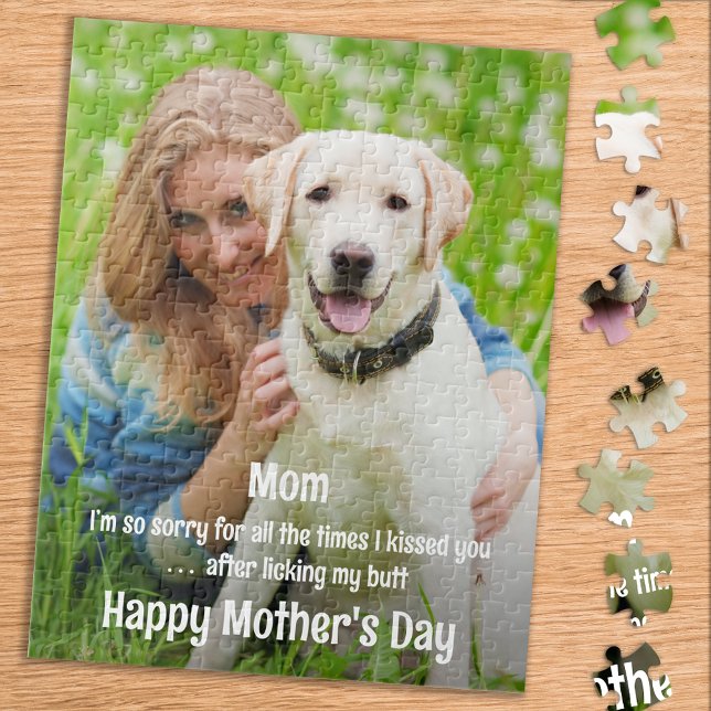 Rolig hund Mamma - Mors dag Hund - Cute Pet Photo Pussel (Skapare uppladdad)
