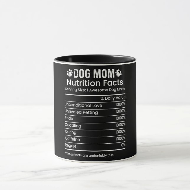 Rolig hund Mamma-näringsfaktorer Mugg (Center)