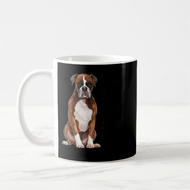 Rolig hund mammaPappa Gift Kaffemugg (Vänster)