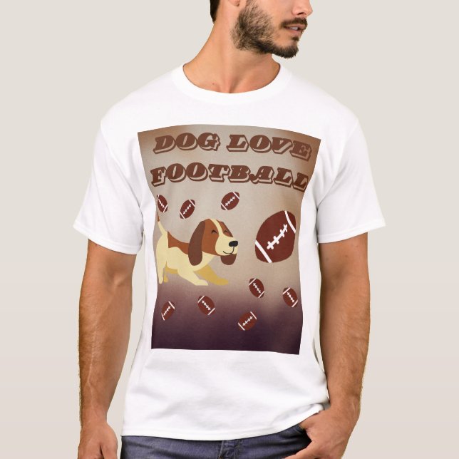 Rolig hund Manar Fotbollsdockan i speldag T Shirt (Framsida)