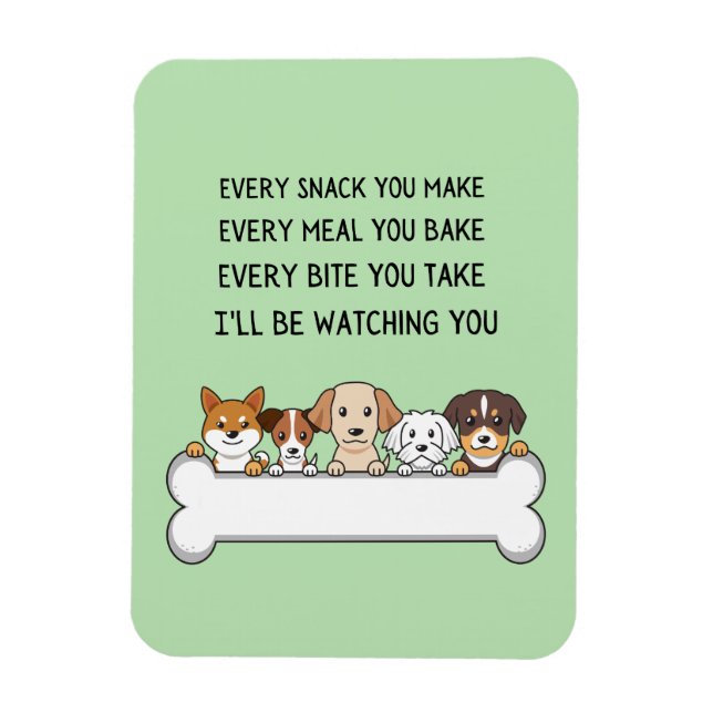 Rolig hund marionett Ansikte ska jag följa dig Magnet (Vertikal)