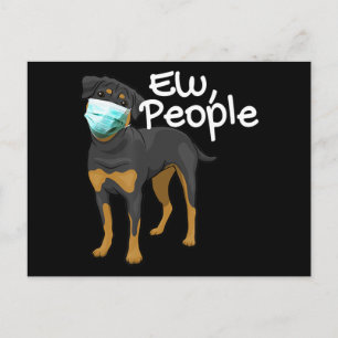 Rolig hund masksignatur - Rottweiler Hund Ew Vykort