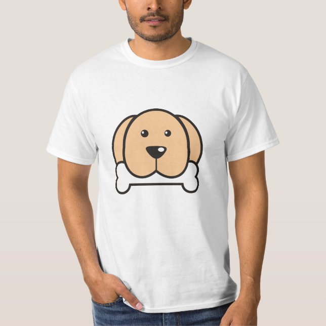 Rolig hund med ben t shirt (Framsida)