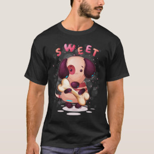 rolig hund med bennummer t shirt