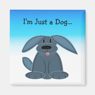 Rolig Hund med Text Magnet