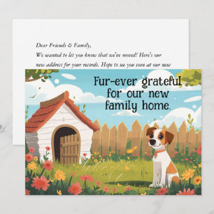 Rolig hund meddelande om Flytta