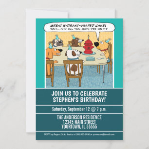 Rolig hund misstänkt för kummelns Födelsedagsfest Inbjudningar