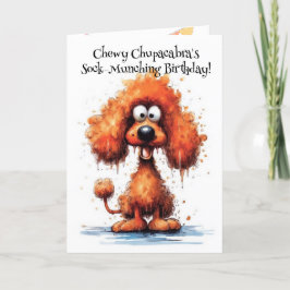 Rolig hund monster: Chewy Chupacabra Birthday Tack Kort