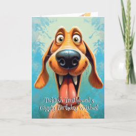 Rolig hund monster: Ticklish Trollhound's Birthday Tack Kort