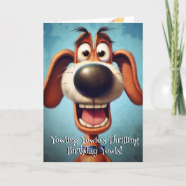 Rolig hund monster: Yowling Yowie Birthday Tack Kort