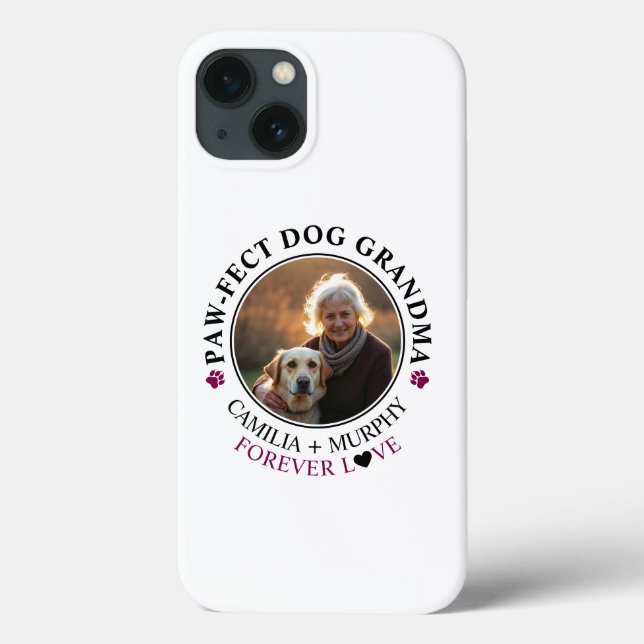 Rolig hund mormfoto för enkel svart text (Baksida)