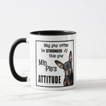 Rolig hund Mugg - Miniature Pinscher