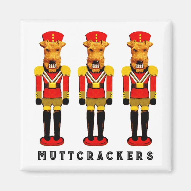 Rolig hund Nutcracker Ballet Magnet (Framsidan)